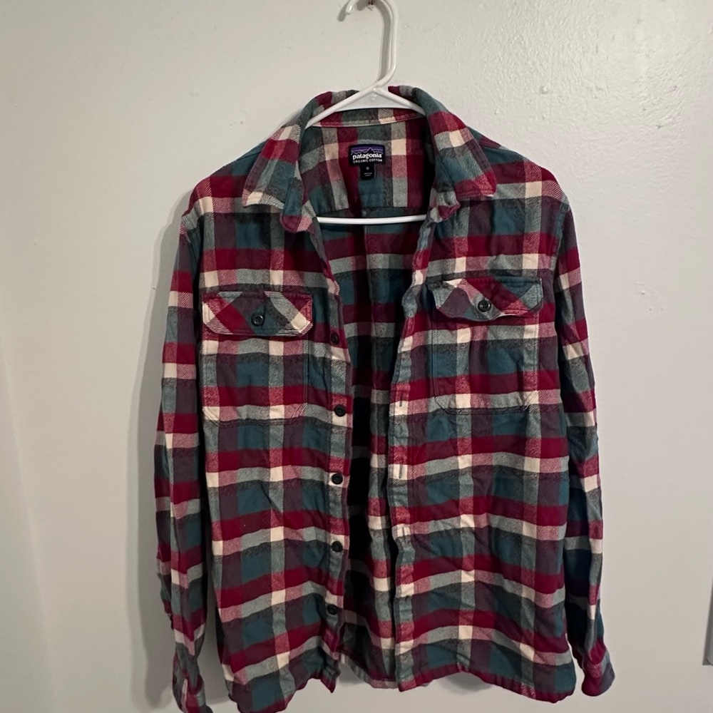 Patagonia Organic Cotton Plaid Shirt - Red, Green, White
